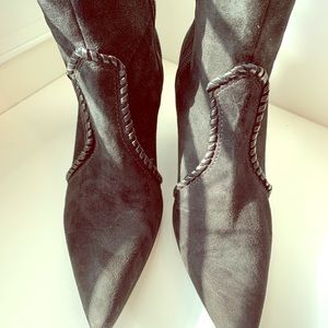 Black suede boots